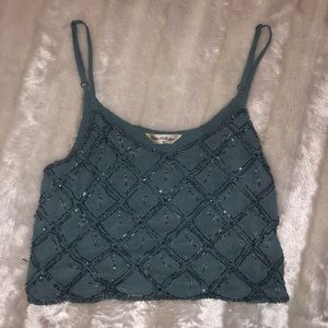 Blue sparkly cami shirt
